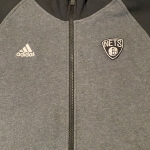 Adidas Brooklyn Nets hooded zip up sweatshirt M